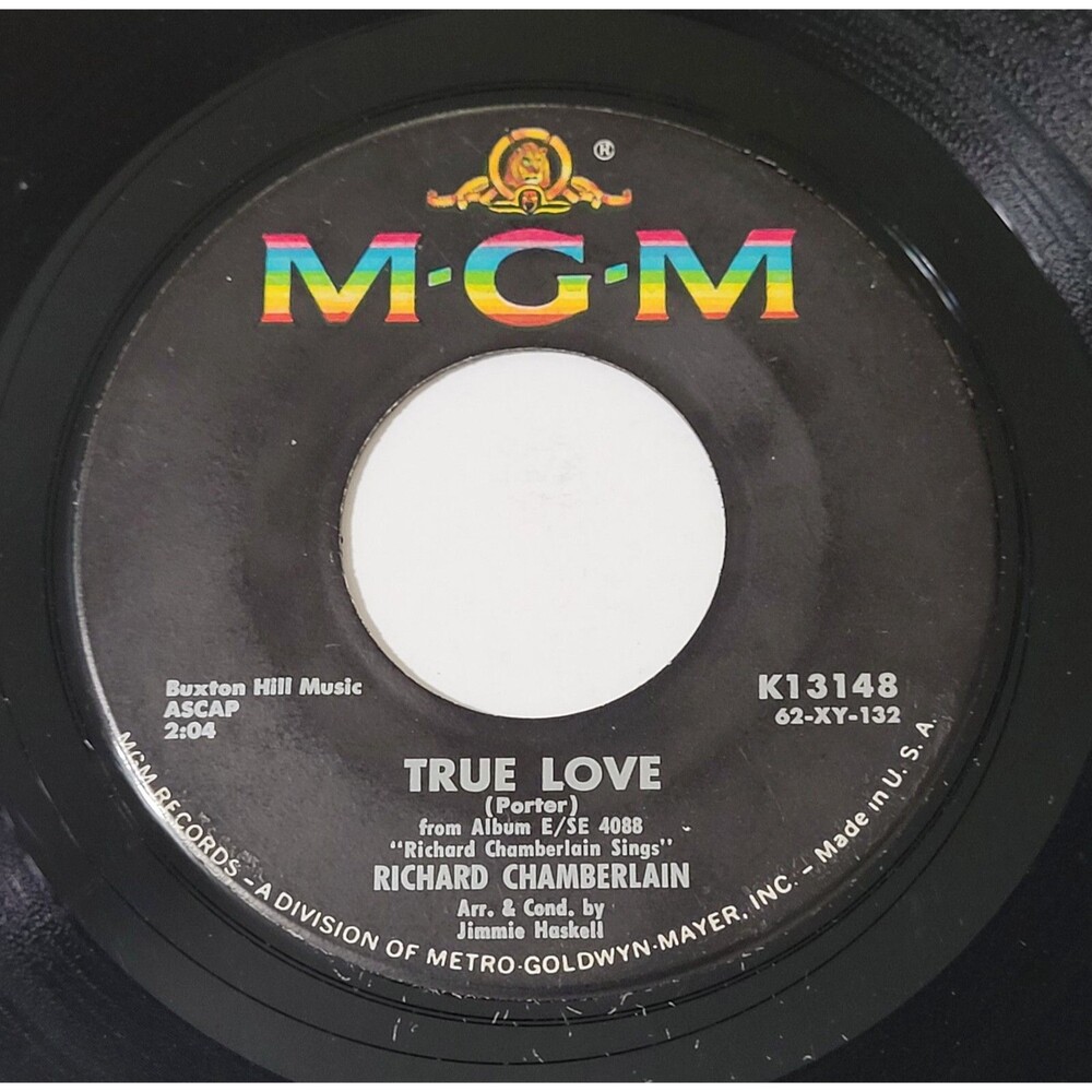 Richard Chamberlain ‎True Love / I Will Love You 45 RPM Vinyl MGM VG Pop '63